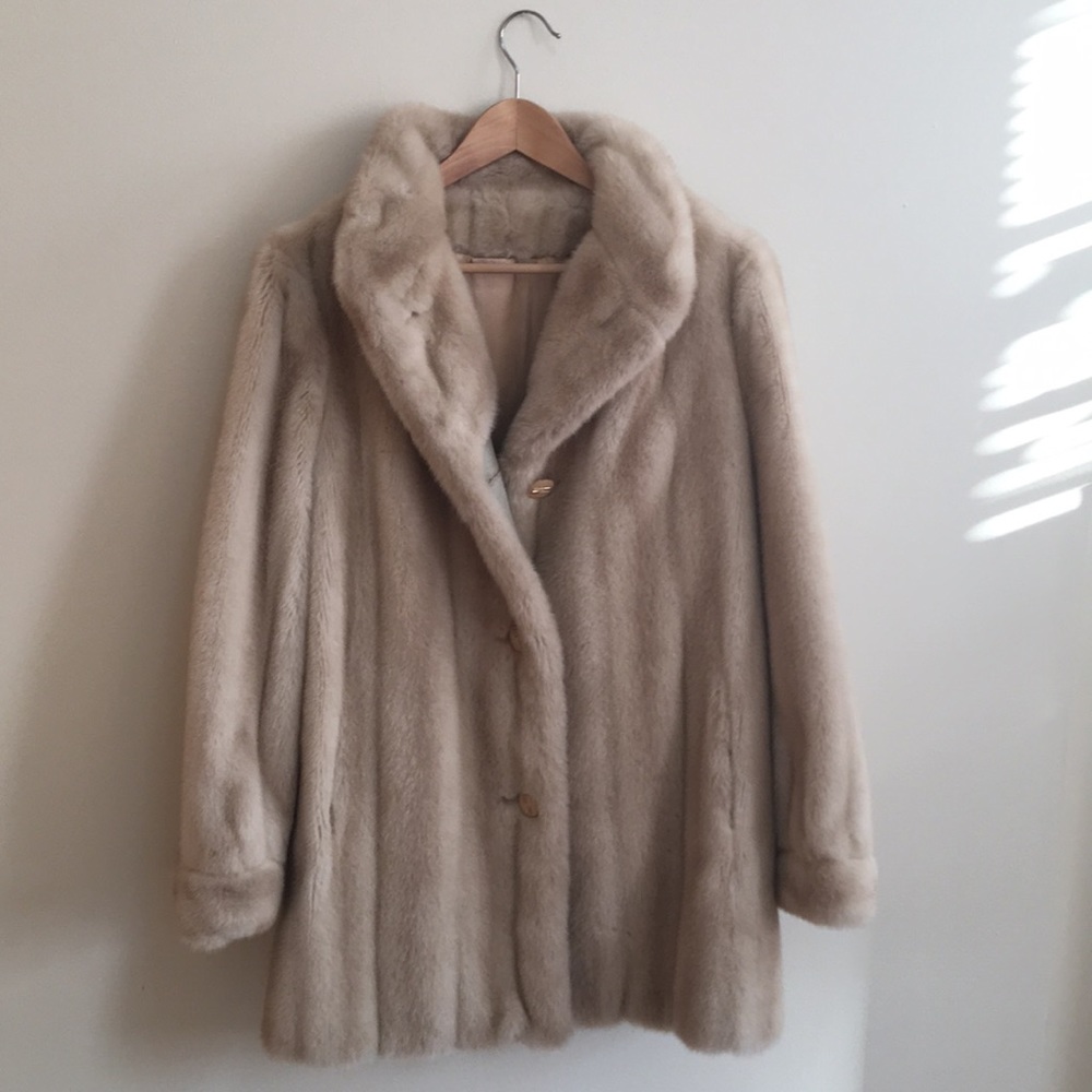 Vintage Upper Deck faux fur coat - size S/M